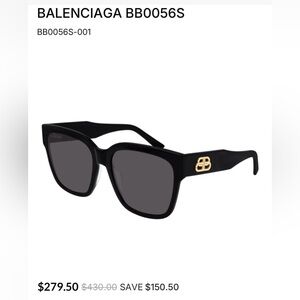Balenciaga Black Sunglasses (BB0056s)